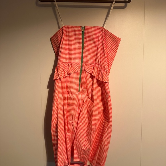 Lilly Pulitzer Strapless Gingham Dress - Coral - Picture 5 of 6